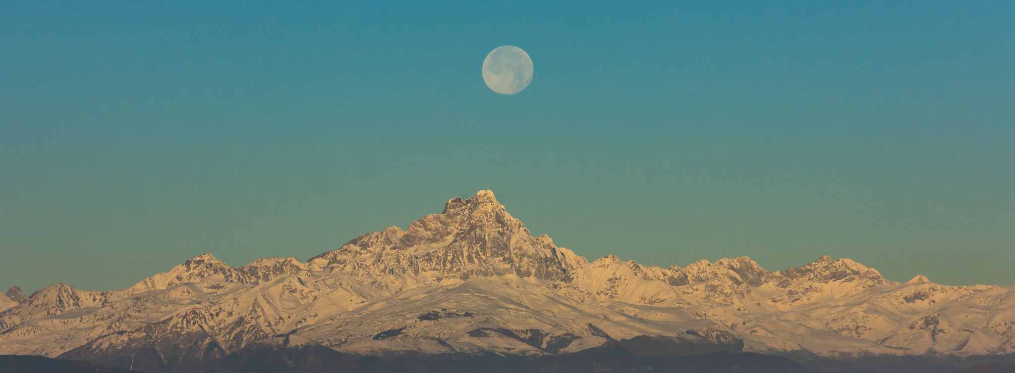 Monviso and the Moon, Italy
