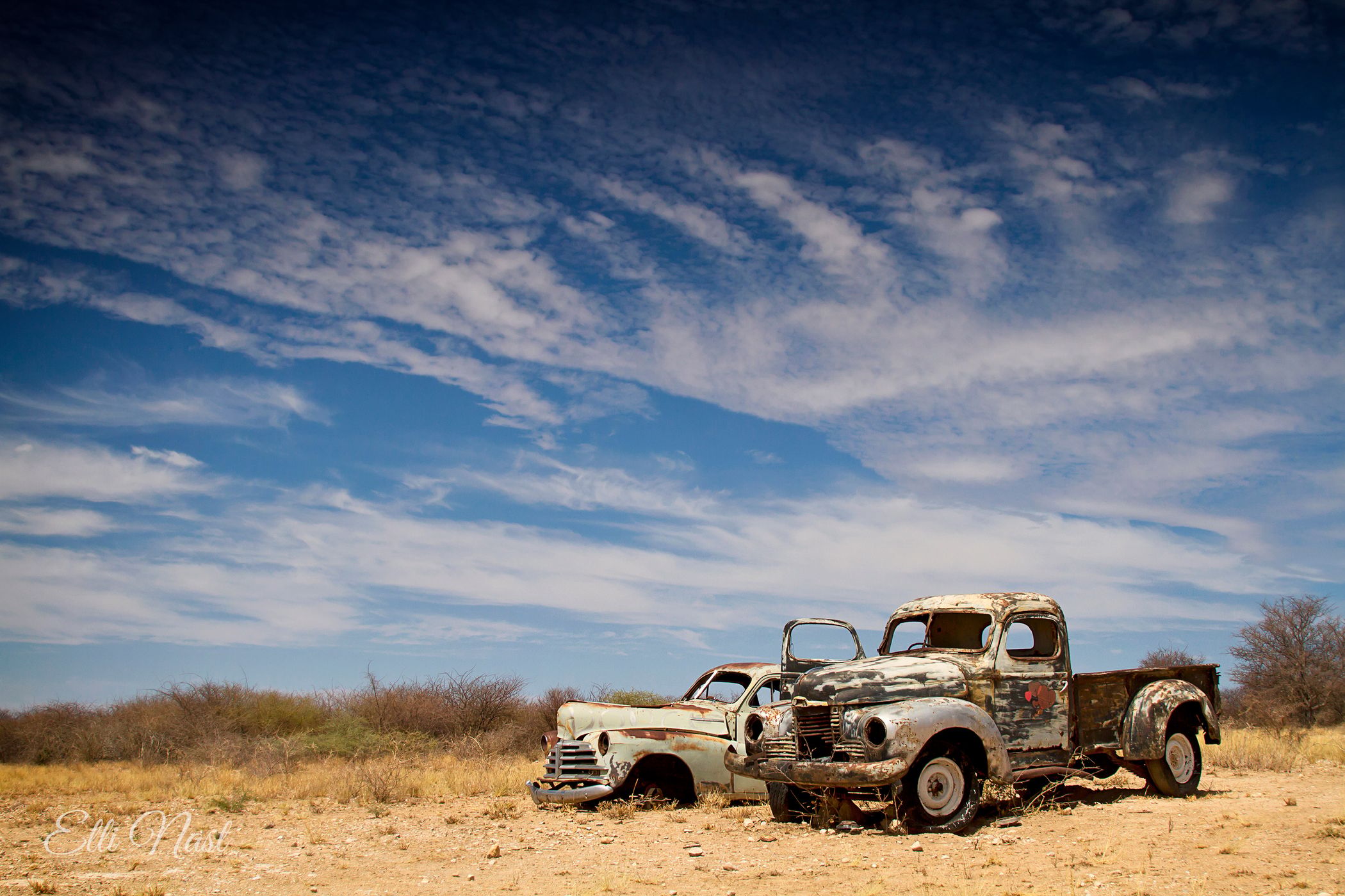 Oldtimer auf Oppiklippi, Namibia