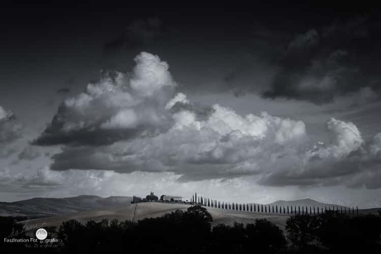 View of Poggio Covilii, Villa of the Val d'Orcia