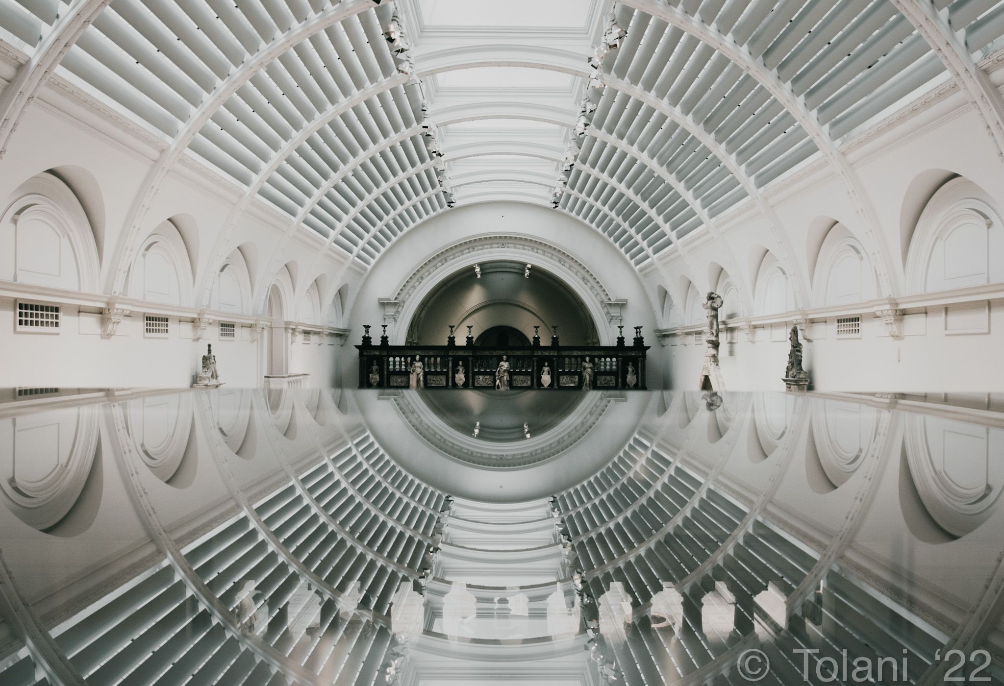 Reflection in Victoria & Albert Museum, London, United Kingdom