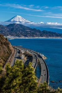 Satta Pass towards Mt. Fuji, Shizuoka