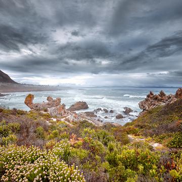 View towards Hermanus from Cliff Path, South Africa, South Africa