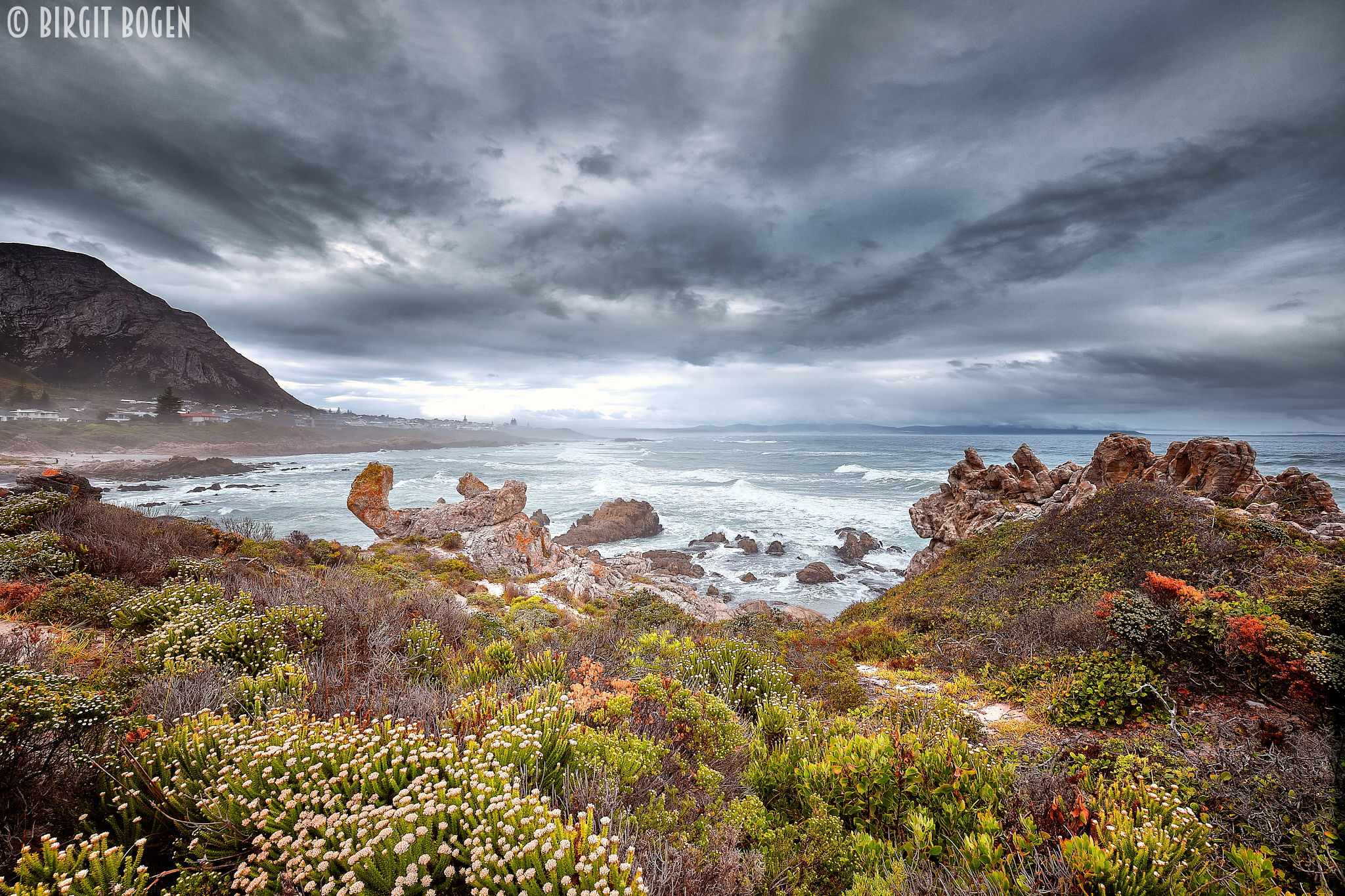 Stormy Weather at Cliff Path in Hermanus, South Africa, South Africa