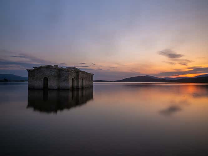 Sunken Church of Jrebchevo Dam