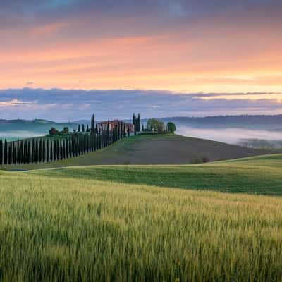 Sunrise above Castiglione d´Orcia, Italy