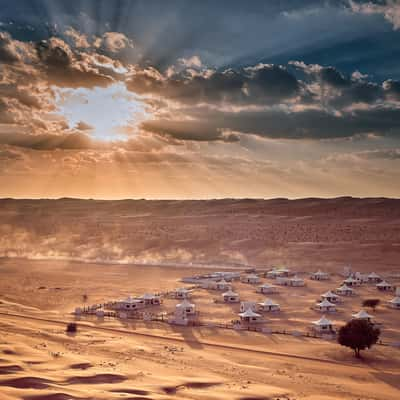 Sunset at Wahiba Sands Desert, Oman