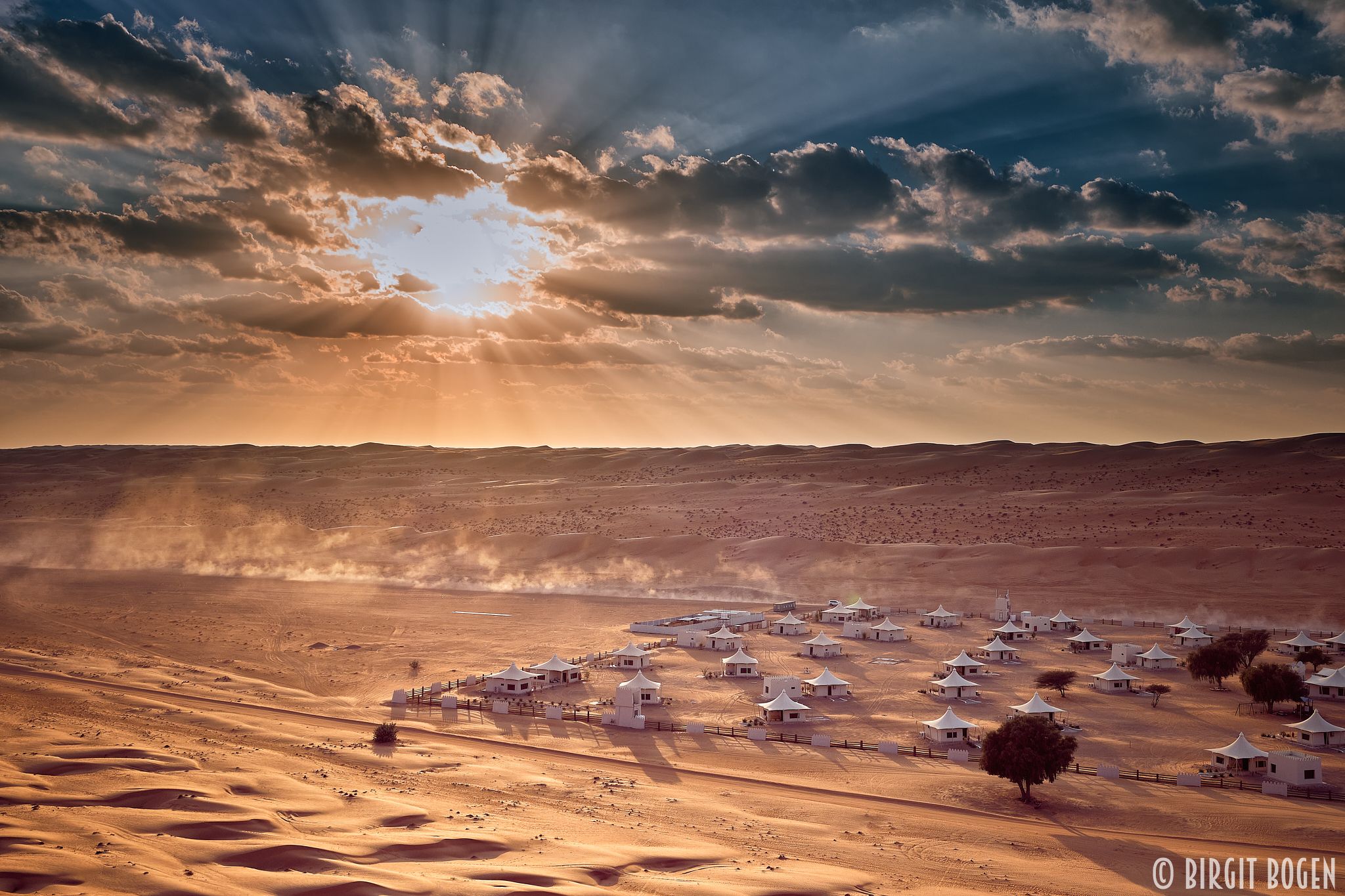 Sunset at Wahiba Sands Desert, Oman