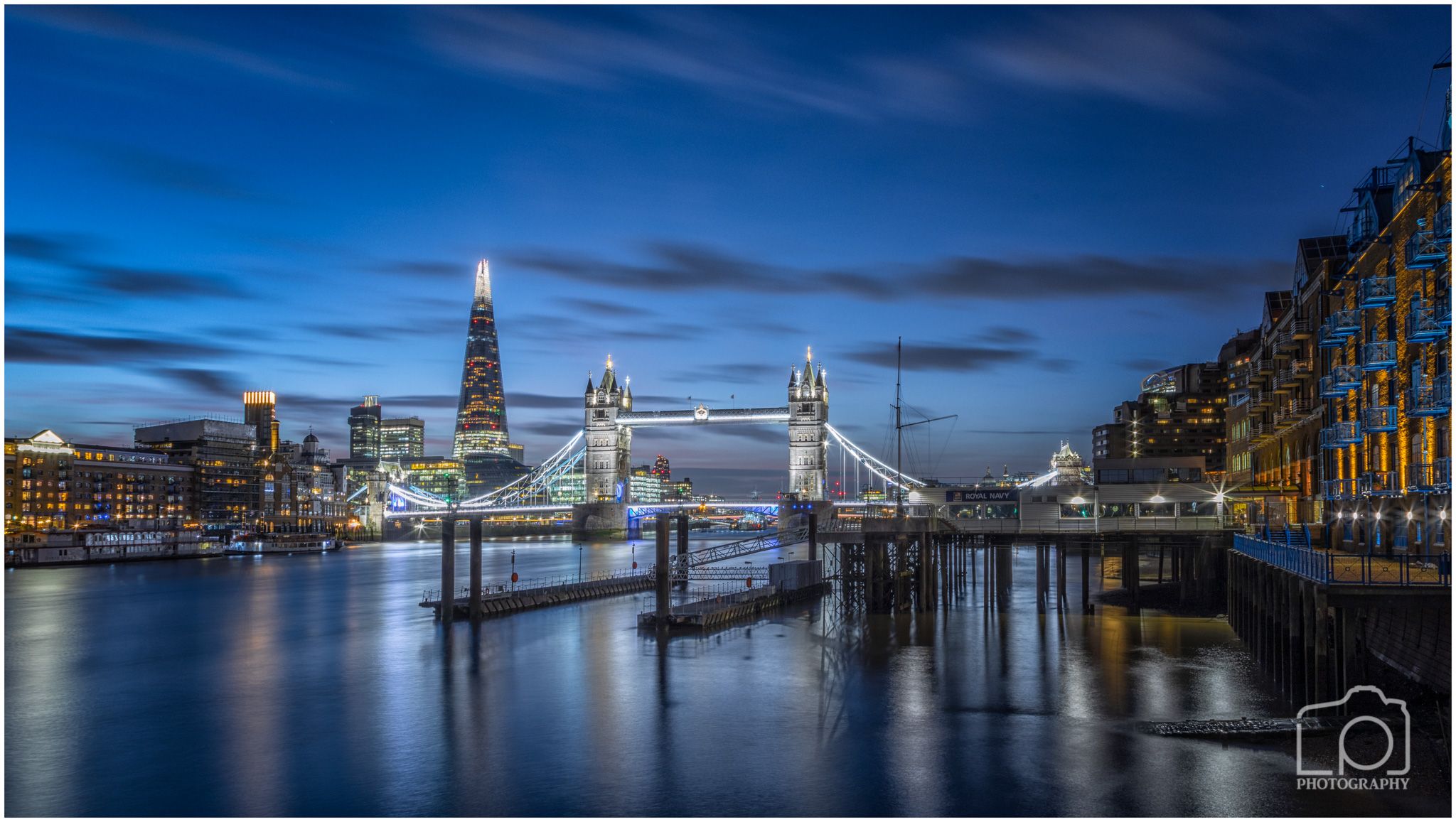 View to Tower Bridge and The Shard, London, United Kingdom