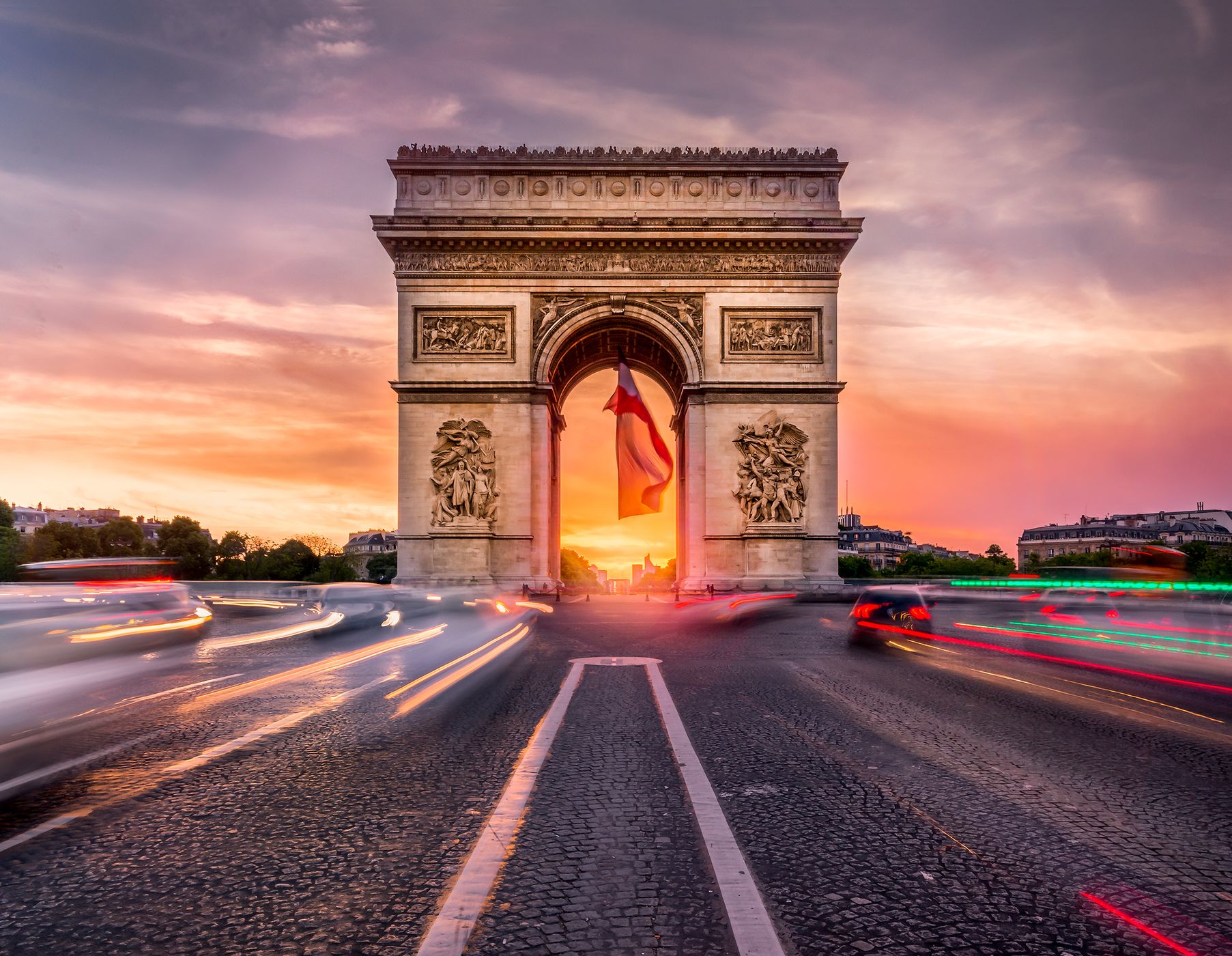 Arc de Triomphe, Street View, Paris, France