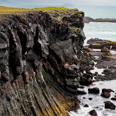 Basalt fan near Arnarstapi (Iceland), Iceland