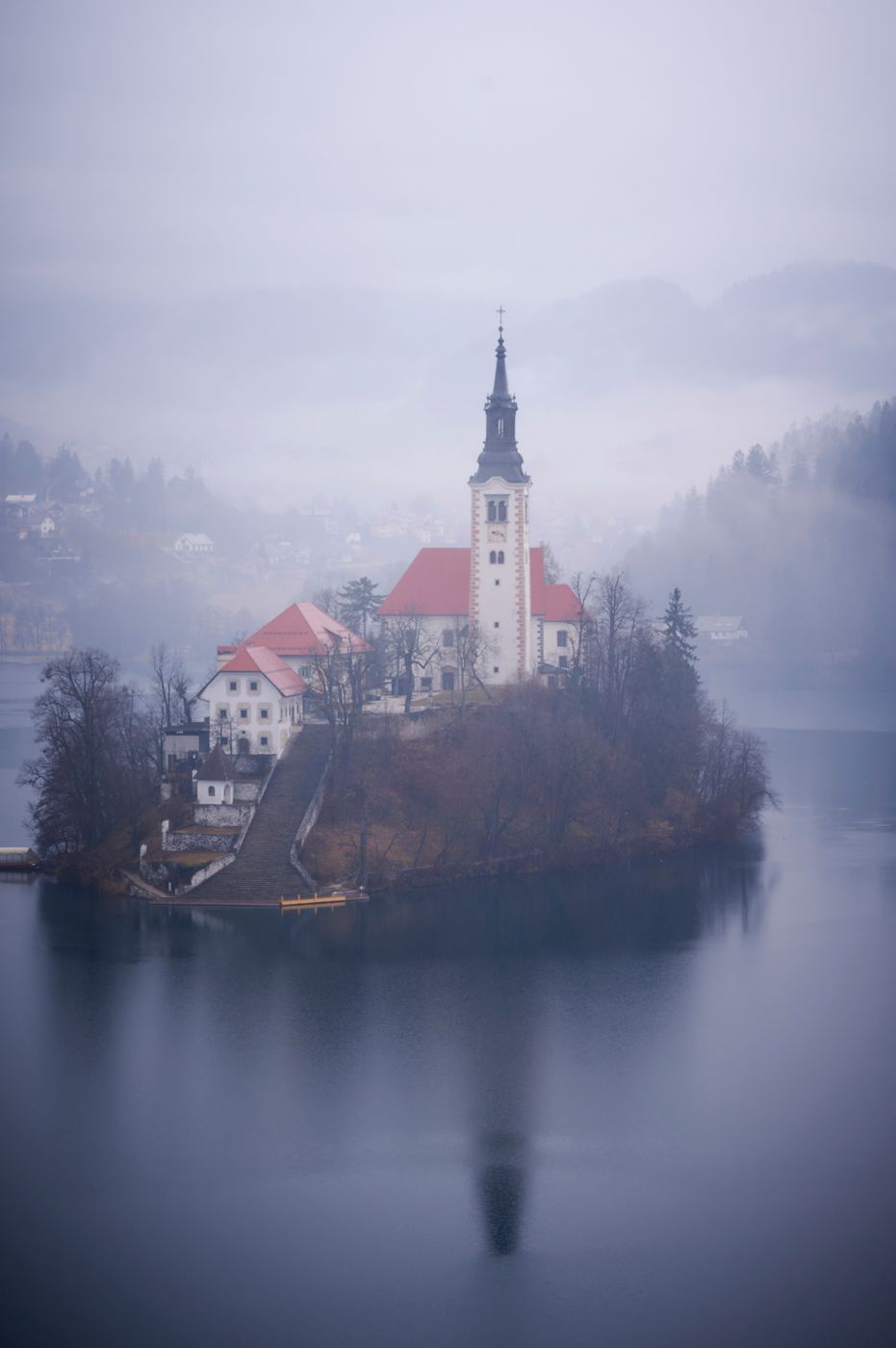 Lake Bled - Wooden Jetty - Rock covered with coins, Slovenia