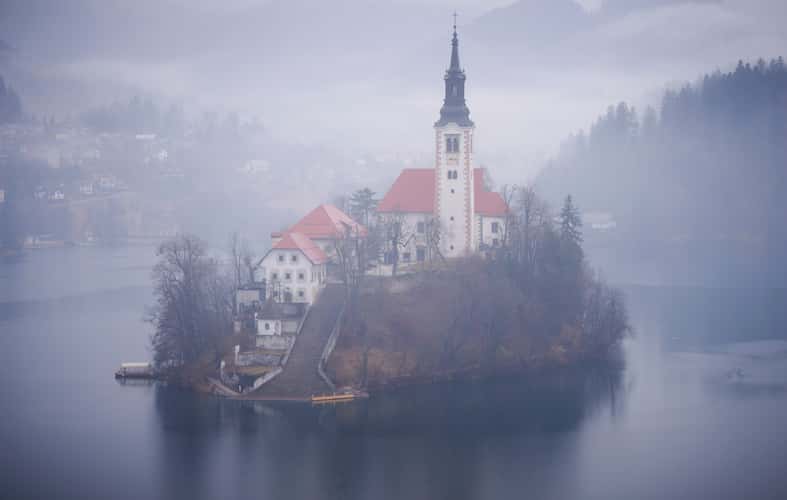 Lake Bled - Wooden Jetty - Rock covered with coins