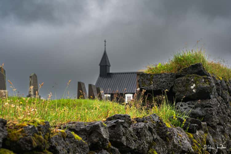 View of Búðakirkja, Snæfellsnes Peninsula