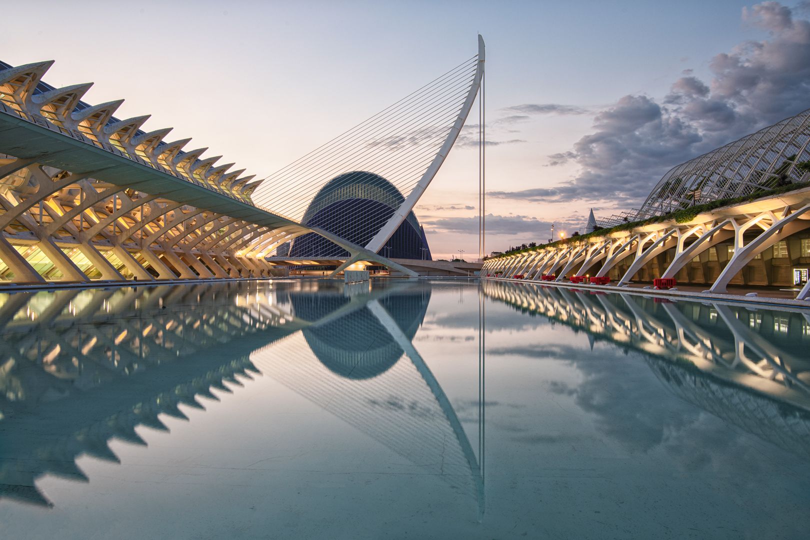 Hemisfèric & Ciudad de las Artes, west view, Spain