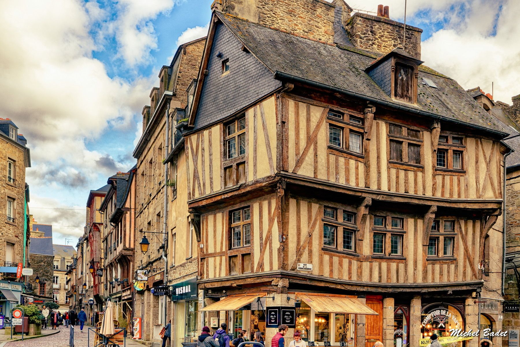 Dinan, De la Mettrie street, France