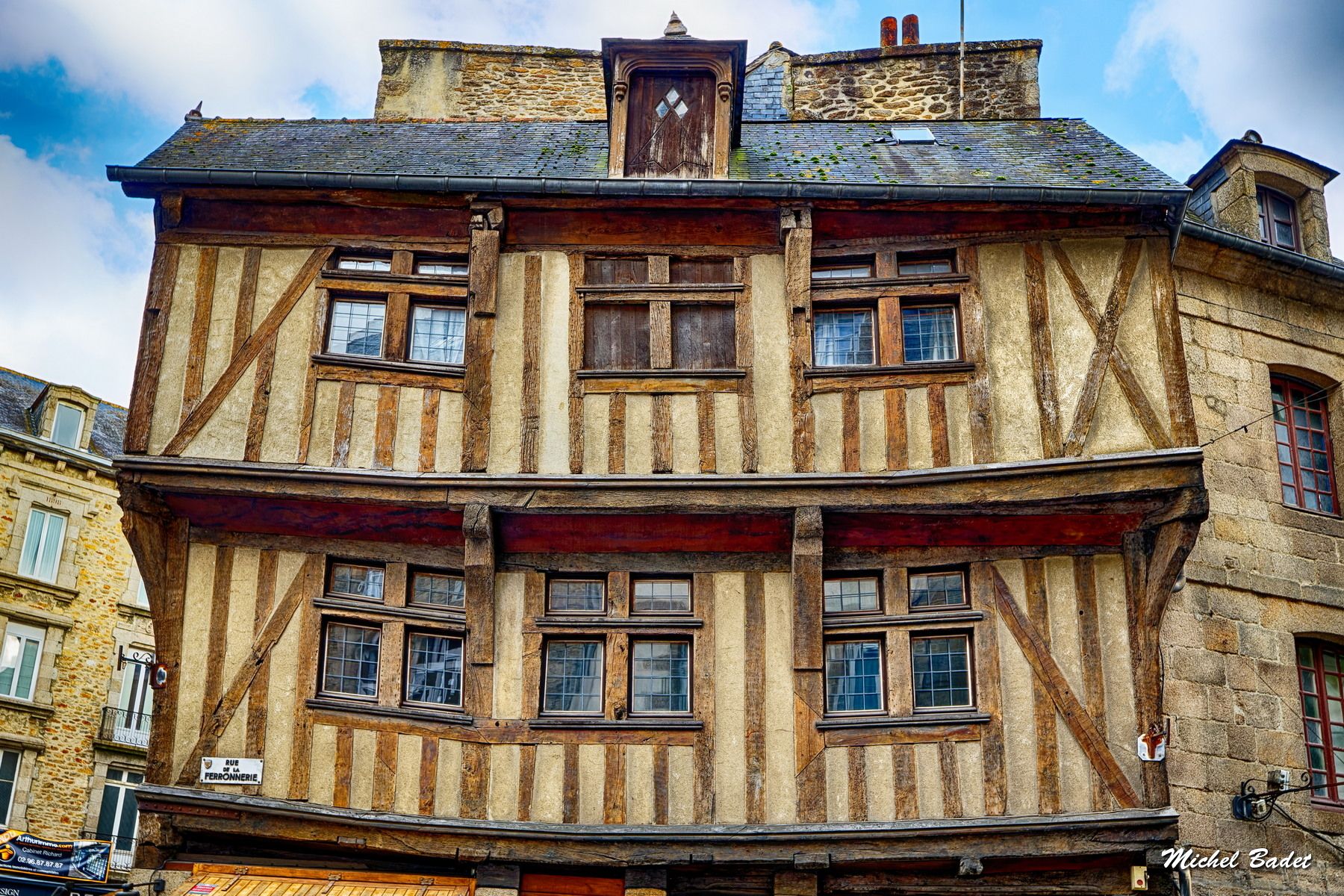 Dinan, De la Mettrie street, France