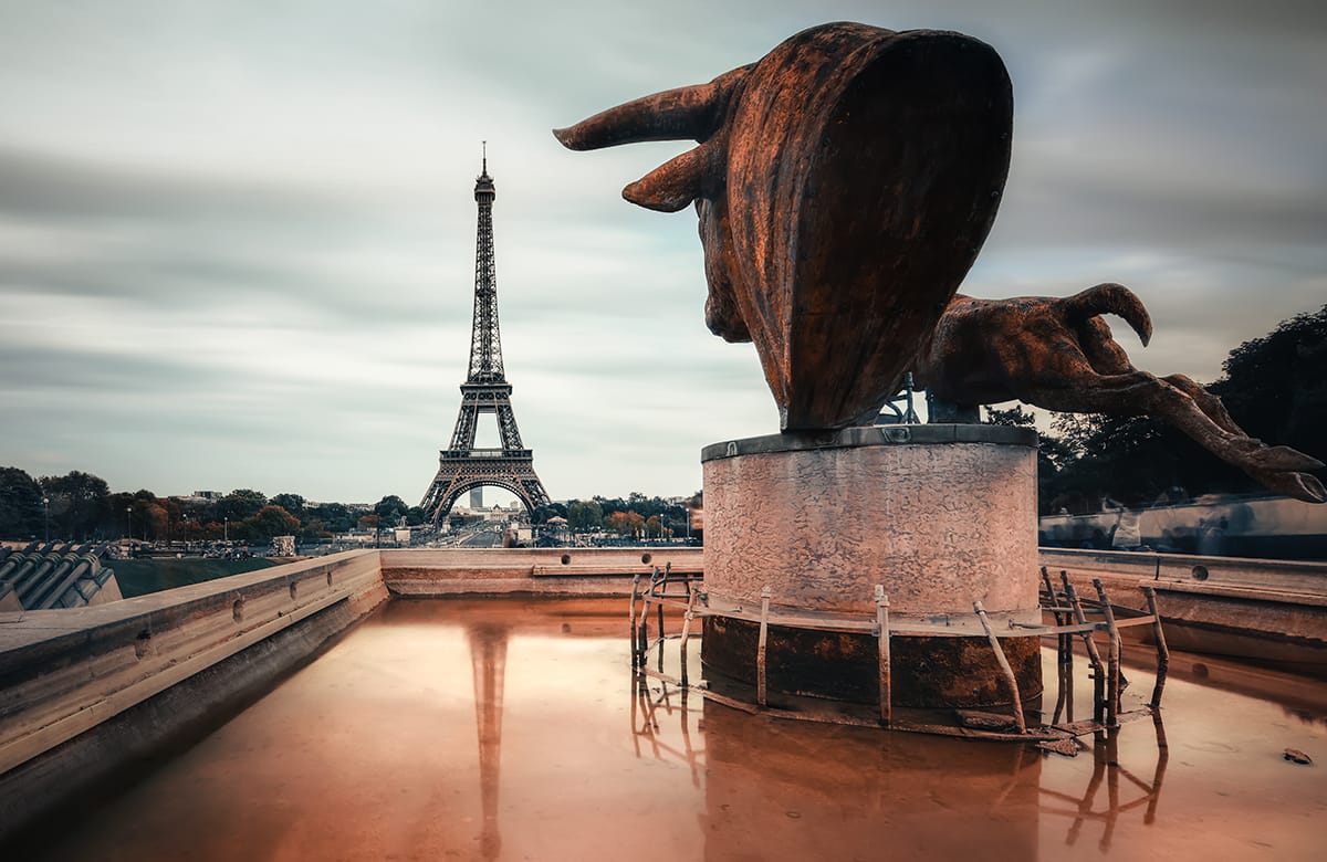 Fontaine du Trocadéro & Eiffel Tower, Paris France, France