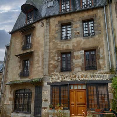 Granville, entry  of the old town, France