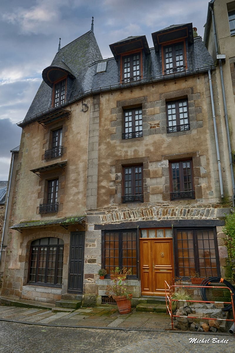 Granville, entry  of the old town, France