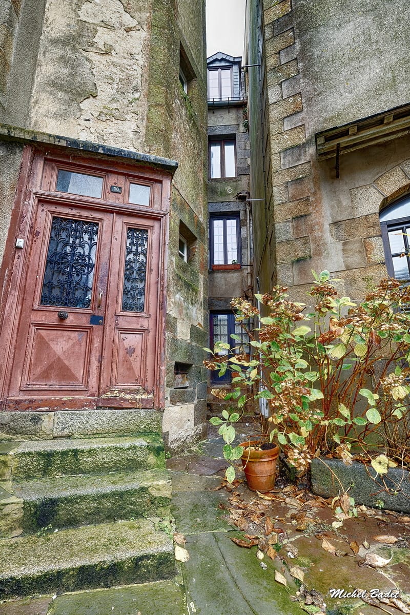 Granville, entry  of the old town, France