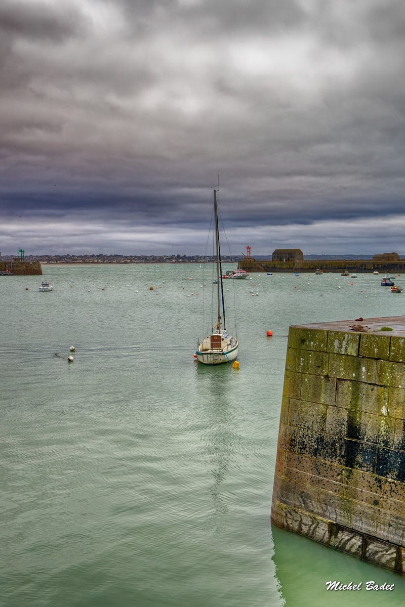 Granville harbour, the dock of radoub, France