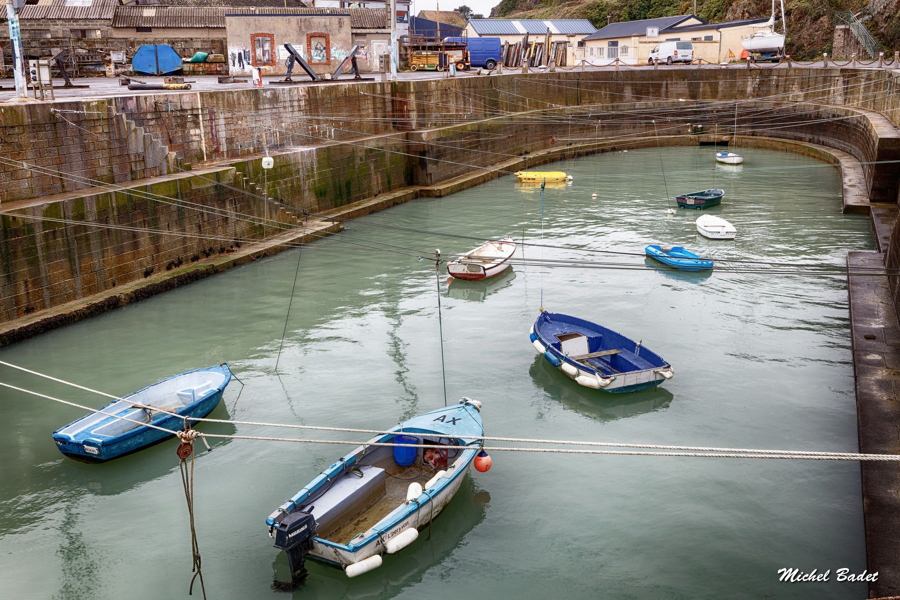 Granville harbour, the dock of radoub, France