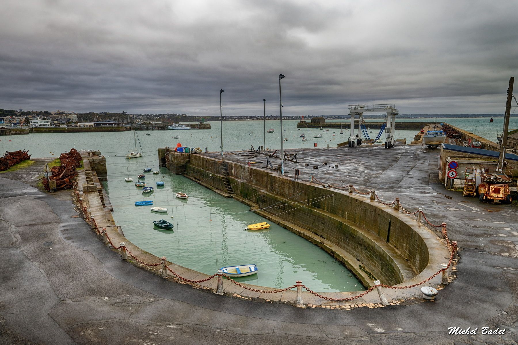 Granville harbour, the dock of radoub, France