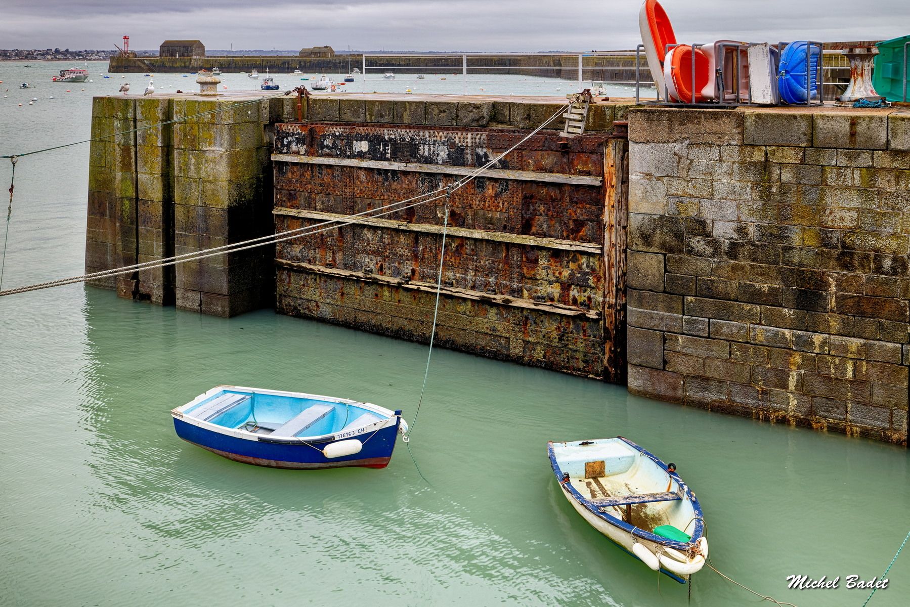 Granville harbour, the dock of radoub, France