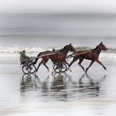 Jullouville, the beach, France