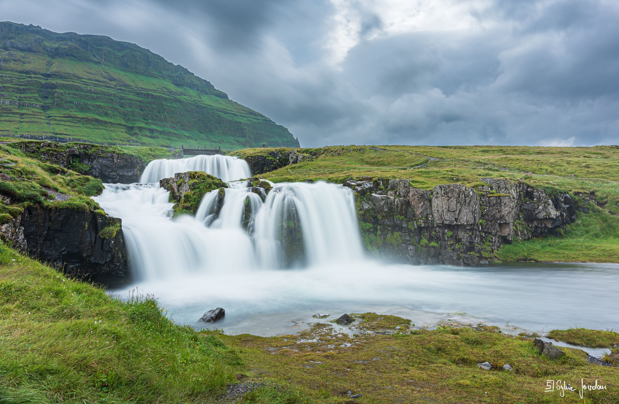 Kirkjufellsfoss Waterfall without Kirkjufell, Iceland