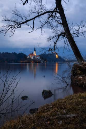 Lake Bled - Wooden Jetty - Rock covered with coins