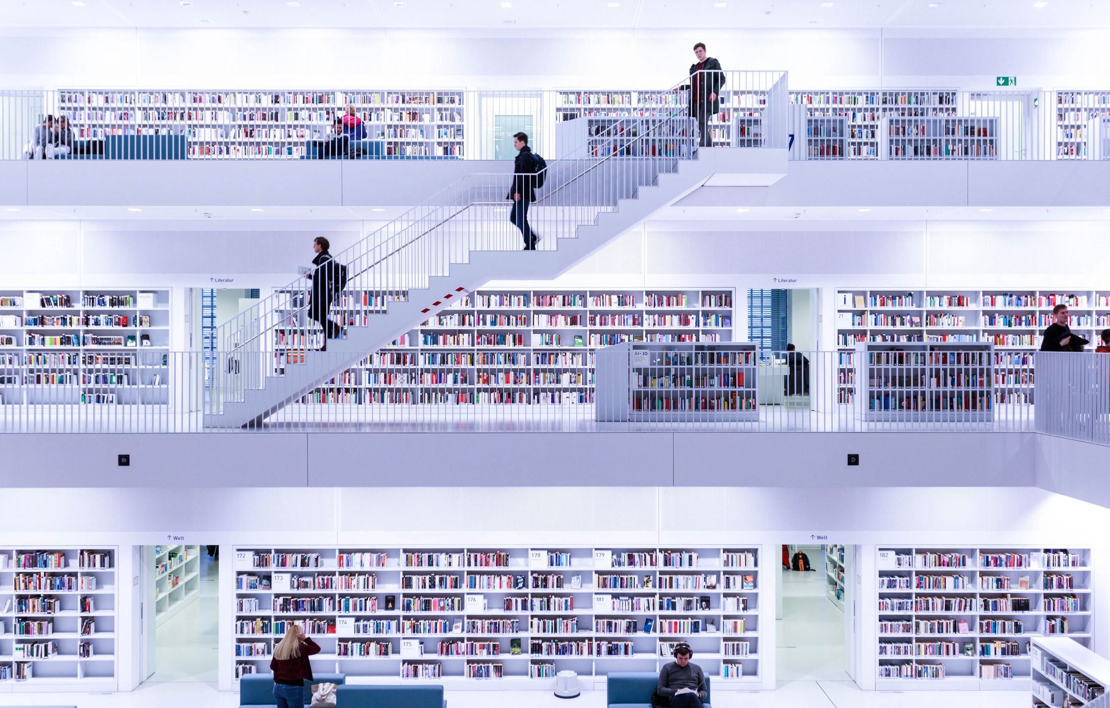 Inside City Library, Stuttgart, Germany