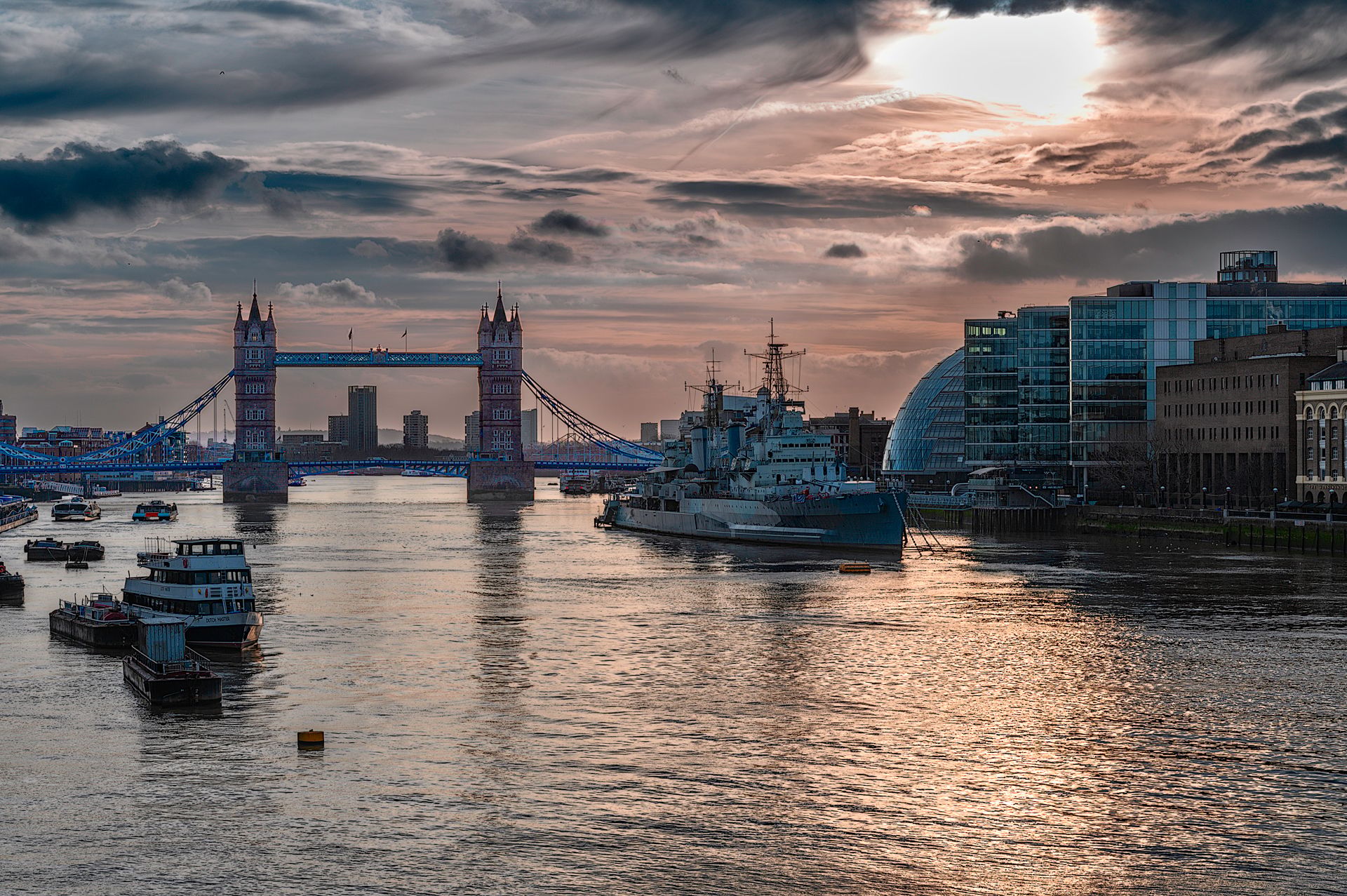 London Bridge view on Tower Brige, United Kingdom