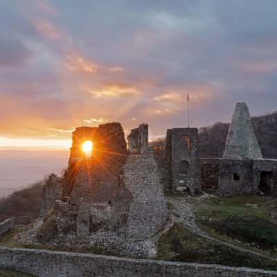 Medieval castle ruins of Somlo Castle, Hungary