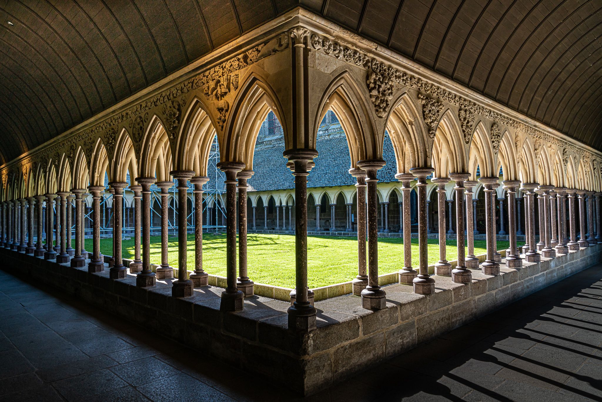 Inside Mont-Saint-Michel Abbey, France