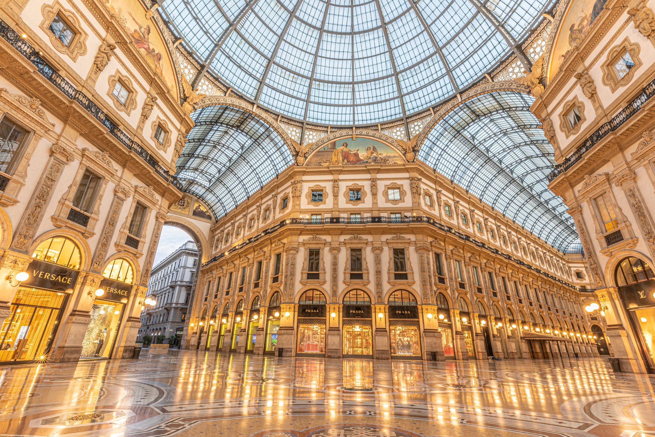 Inside Galleria Vittorio Emanuele II, Milan, Italy