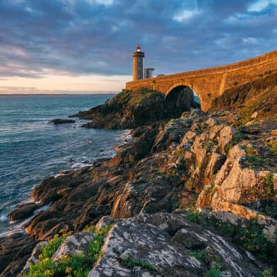 Phare du Petit Minou in the evening sun, France