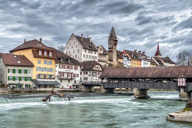 River Reuss at Bremgarten, Switzerland