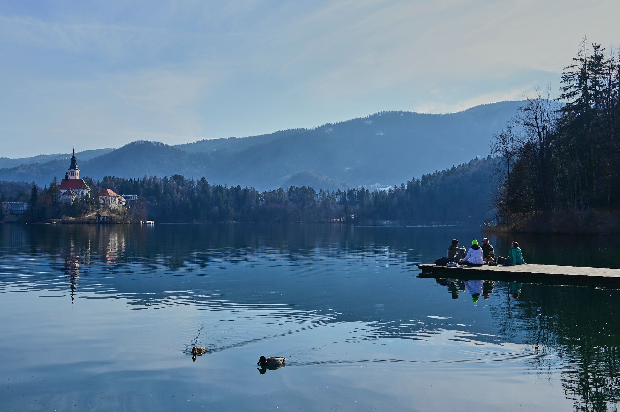 Rowing boat jetty, Slovenia