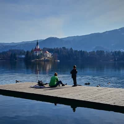 Rowing boat jetty, Slovenia