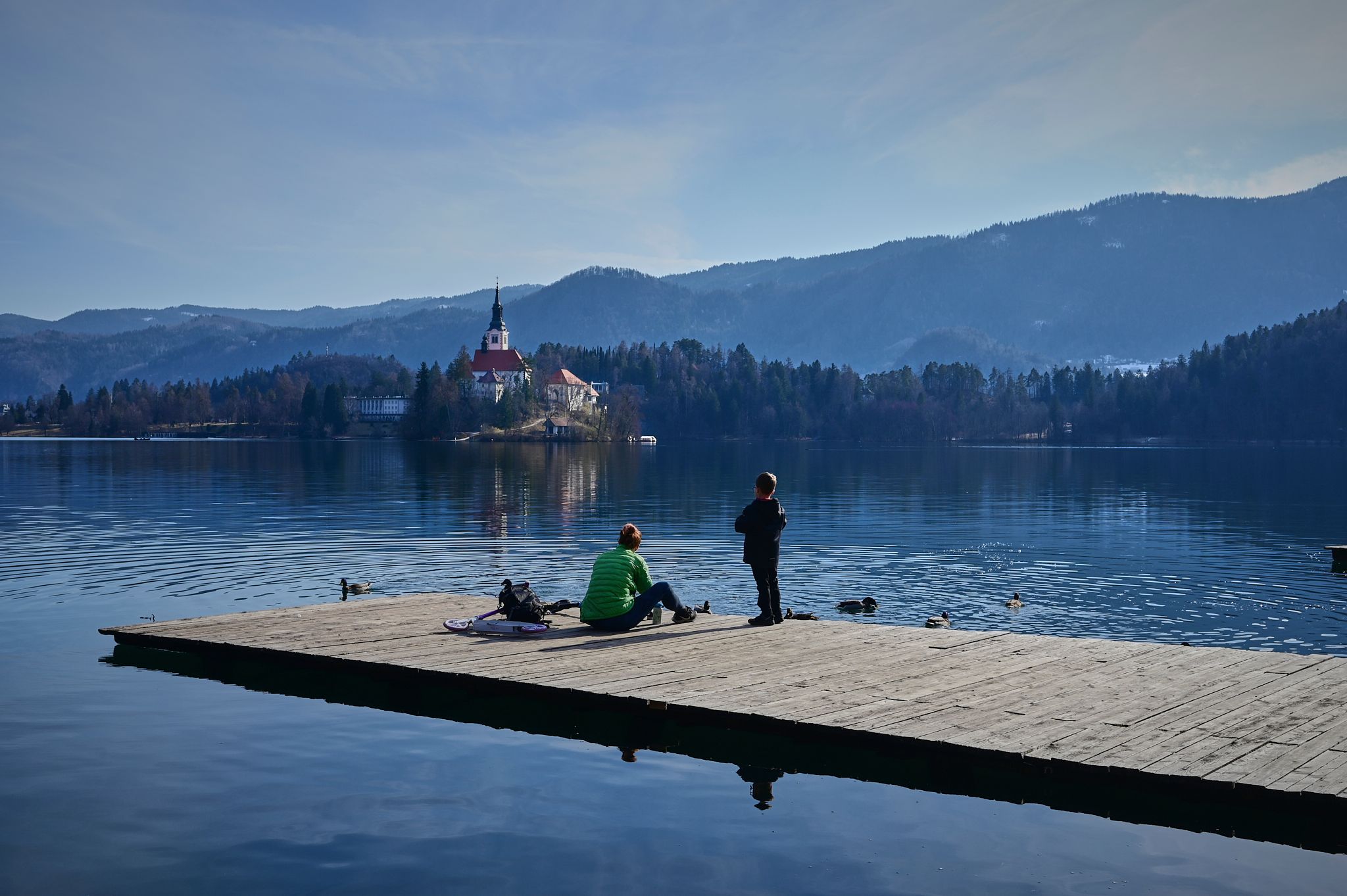 Rowing boat jetty, Slovenia