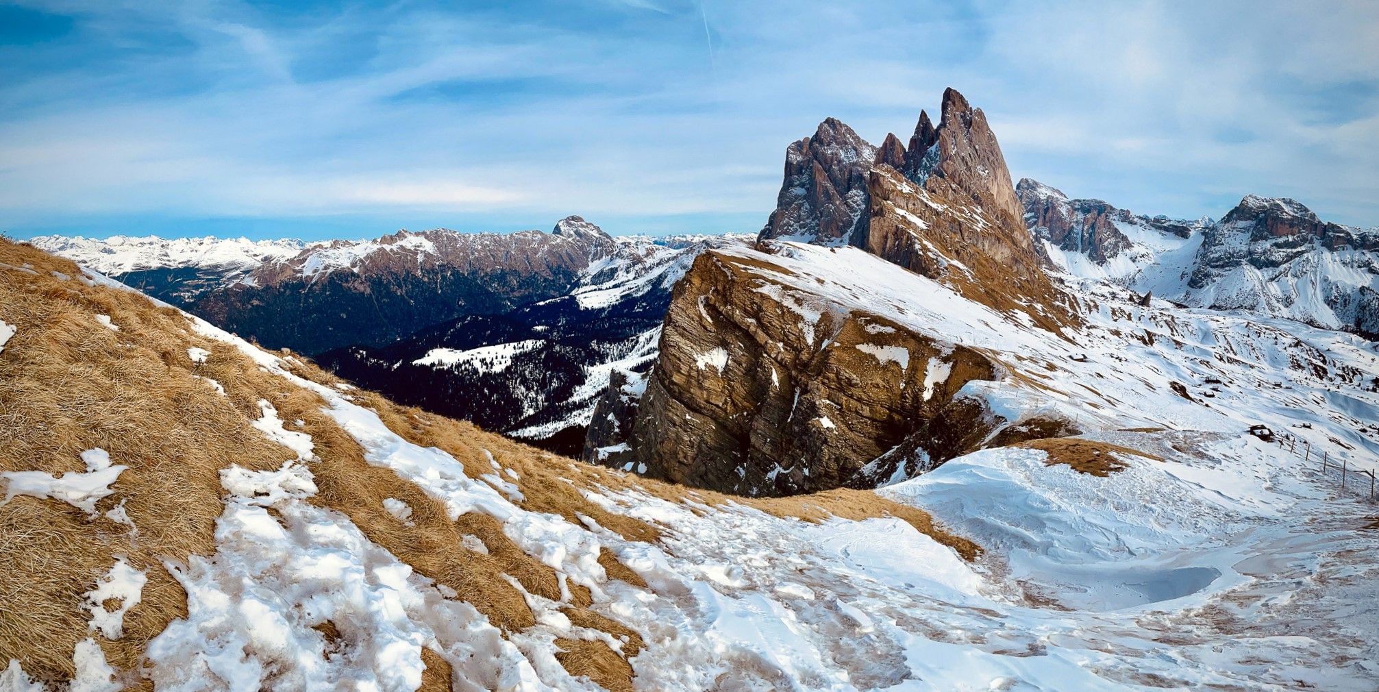 Seceda classic view point, South Tyrol, Italy