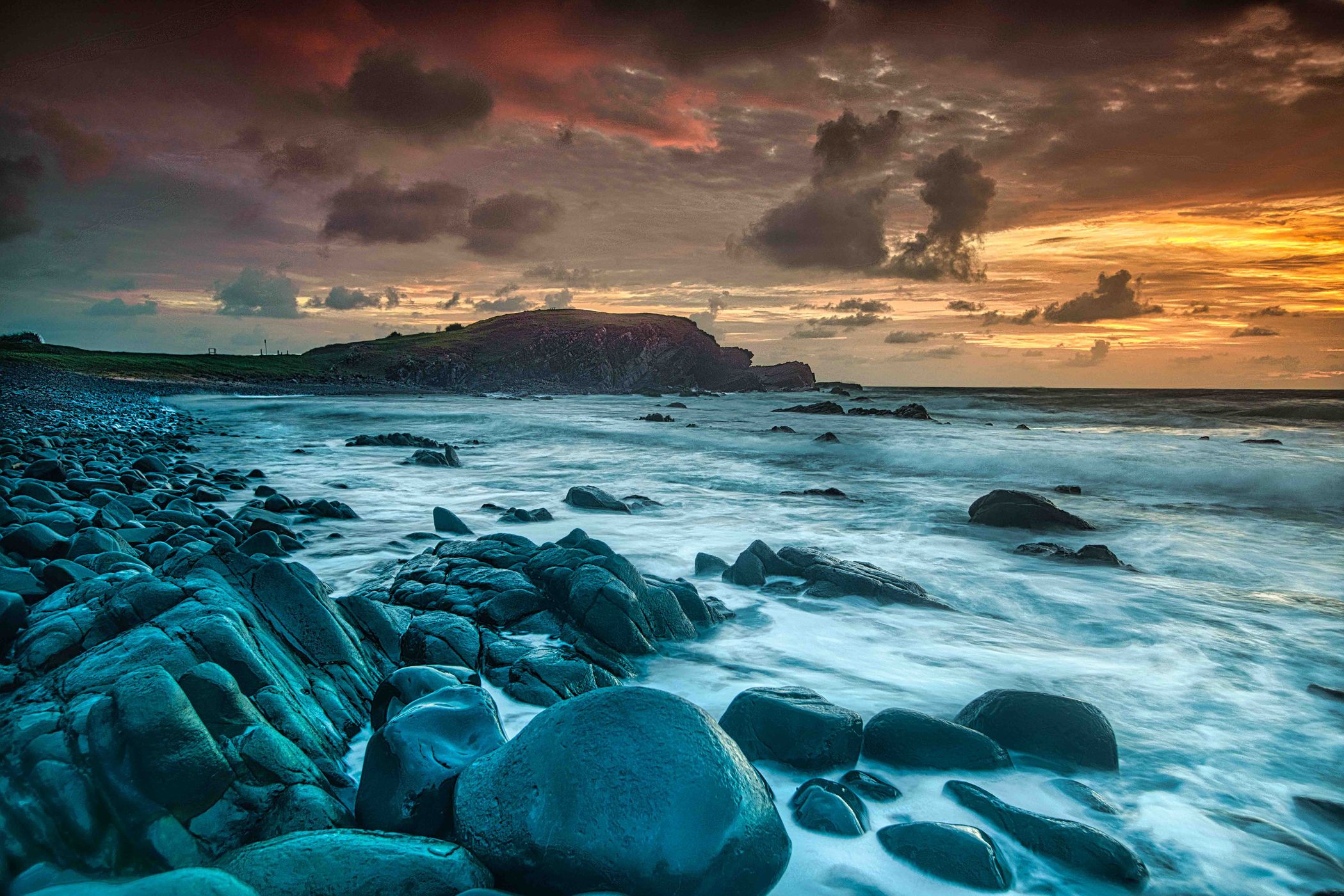 Sunrise Pebbly Beach, Cresent Head, New South Wales, Australia