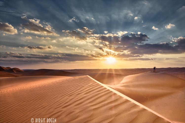 Sunset at Wahiba Sands Desert