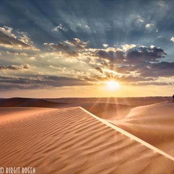 Sunset at Wahiba Sands Desert, Oman