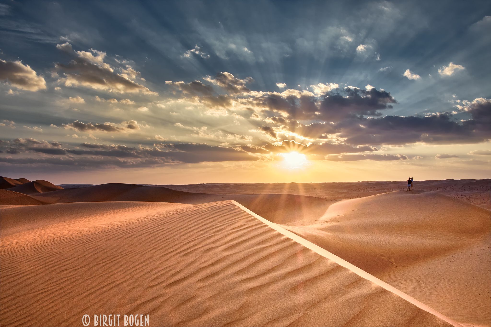 Sunset at Wahiba Sands Desert, Oman