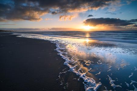 Sunset at Zandvoort Beach