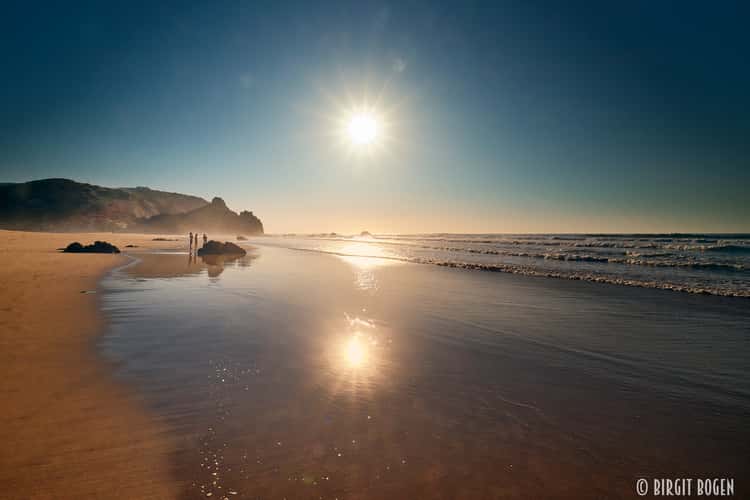 Sunset atmosphere at Praia do Armado
