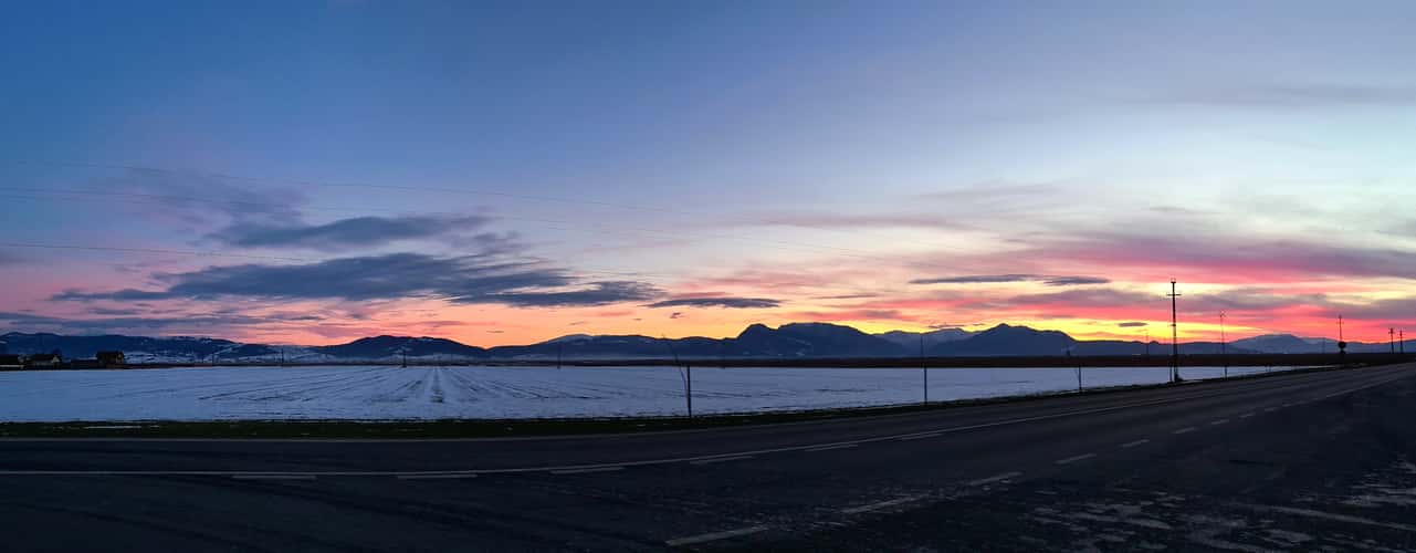 sunset on a drive