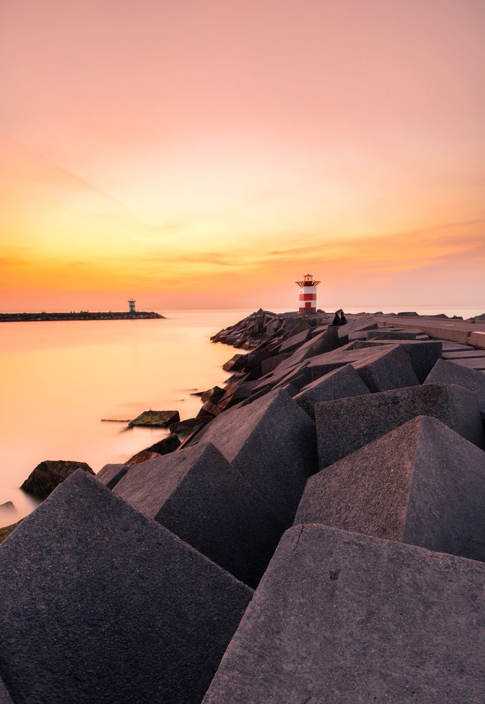 Sunset on the Scheveningen Pier, Netherlands